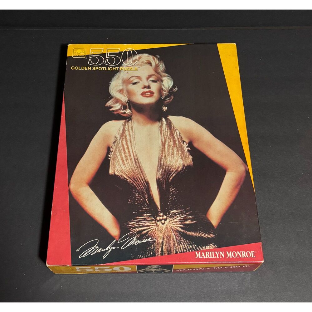 Golden Spotlight Marilyn Monroe 550‑Piece Vintage Jigsaw Puzzle #5291 – New